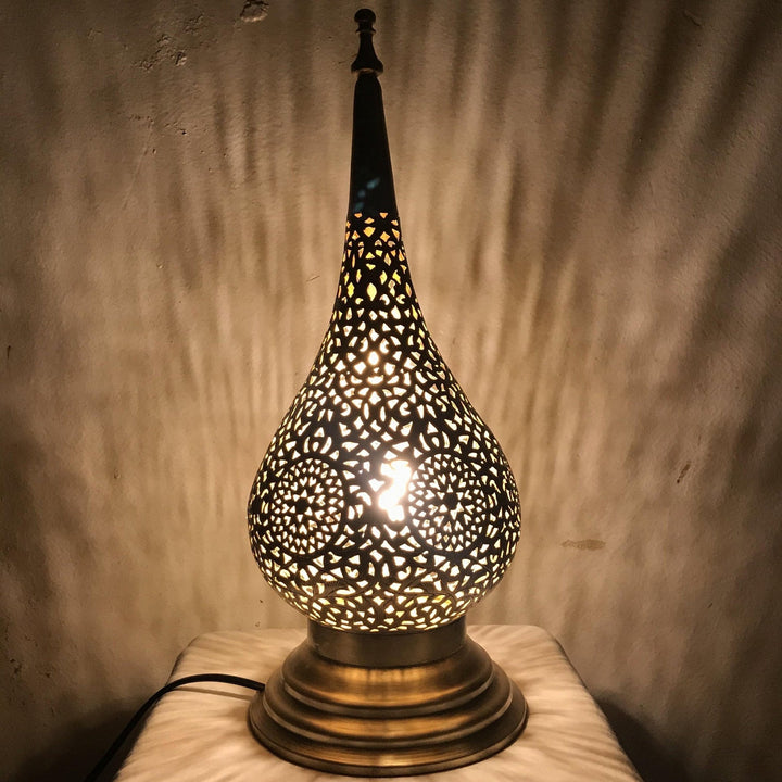 Handcrafted Moroccan Brass Table Lamp