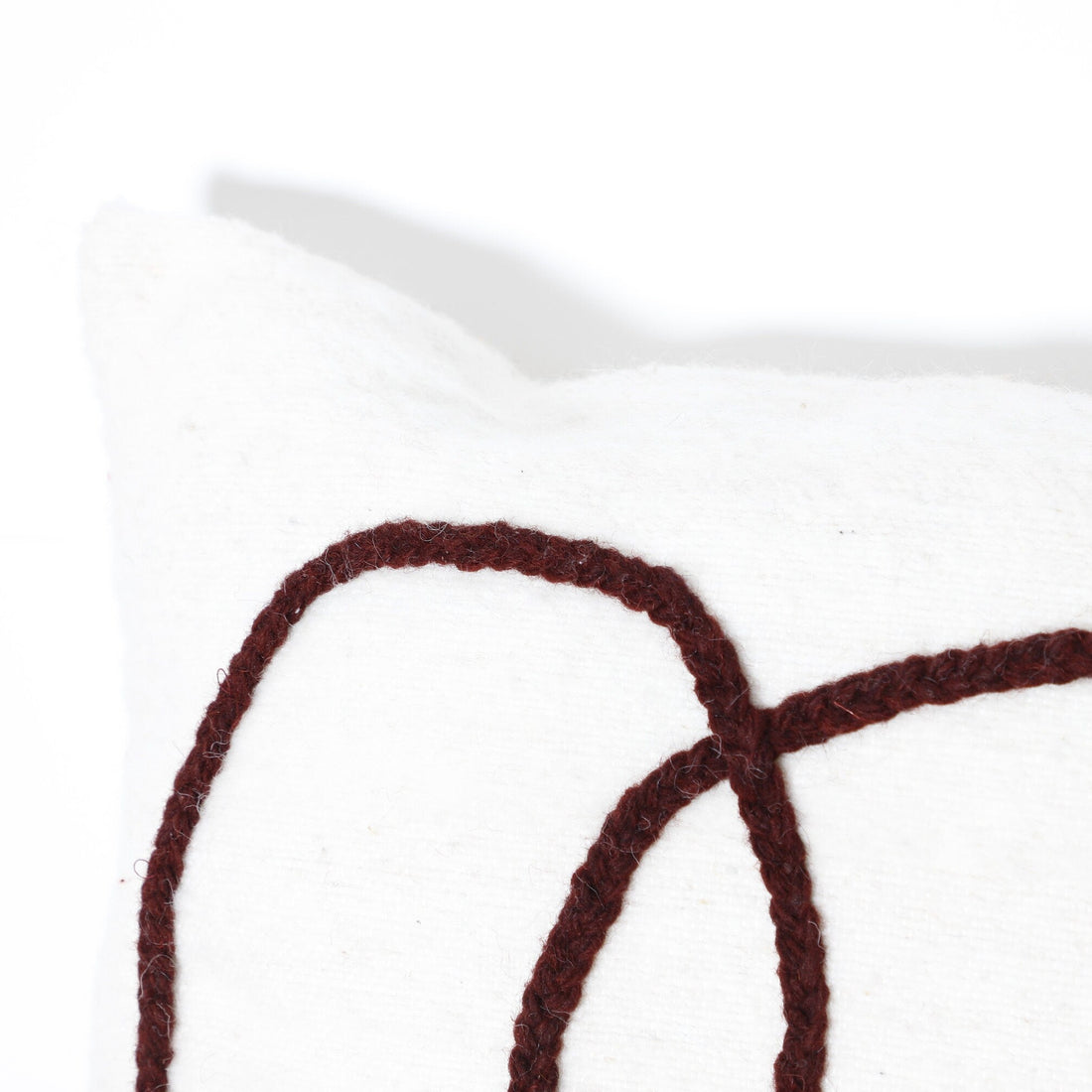 Neutral Cushions with Colorful Wool Moroccan Design