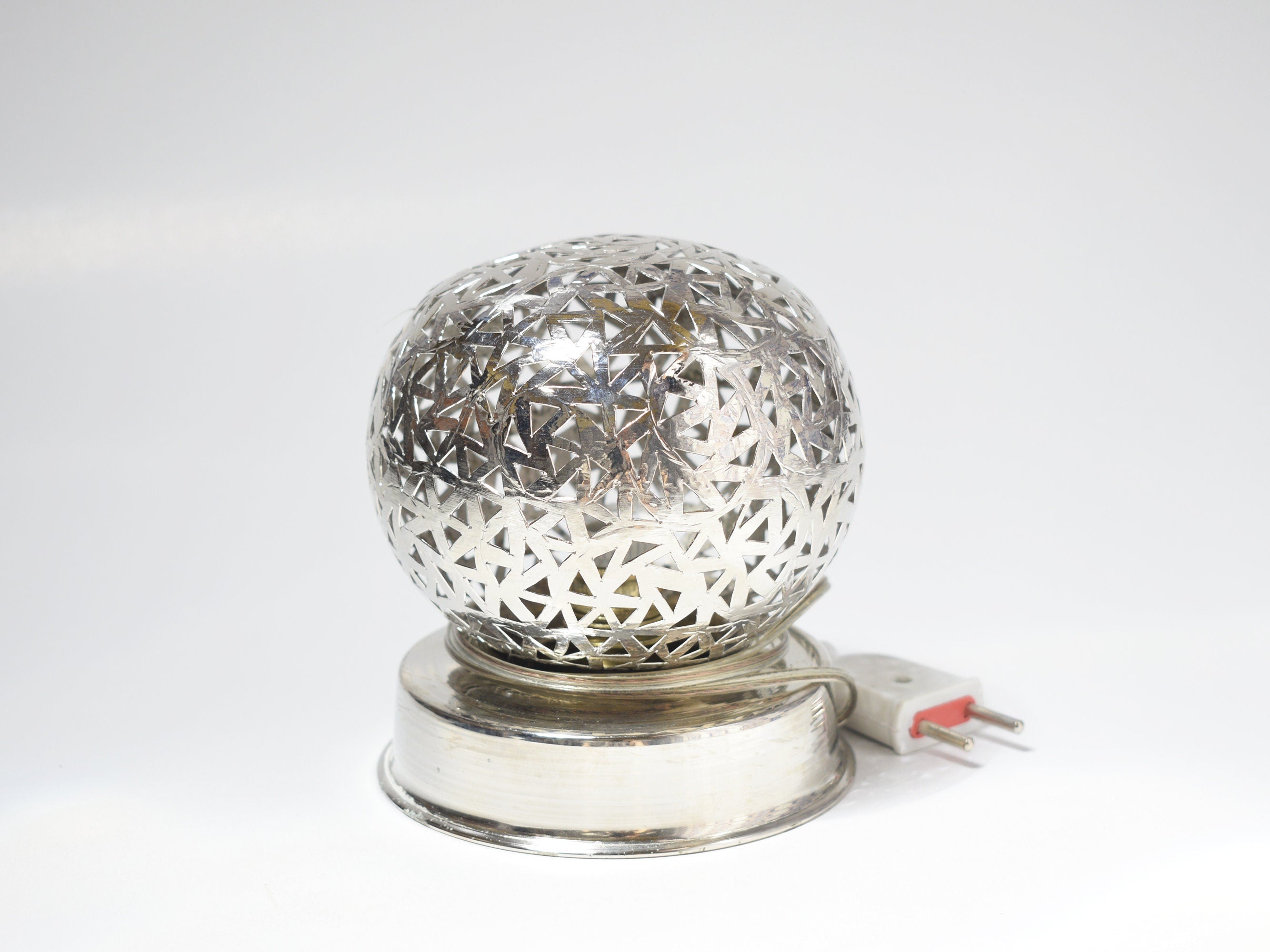 Set of 2 Small Moroccan Brass Table Lamps