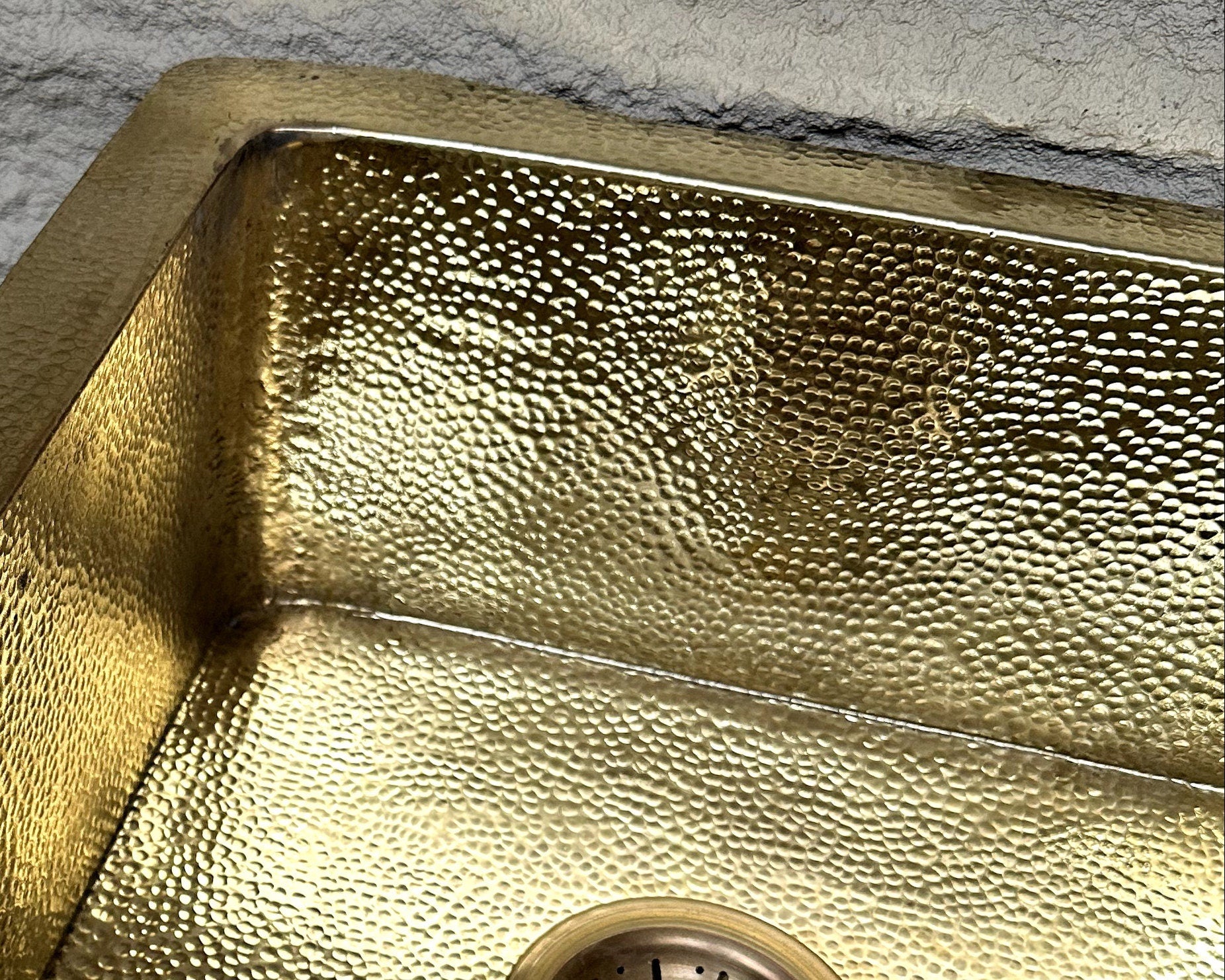 Hammered Brass Kitchen Sink