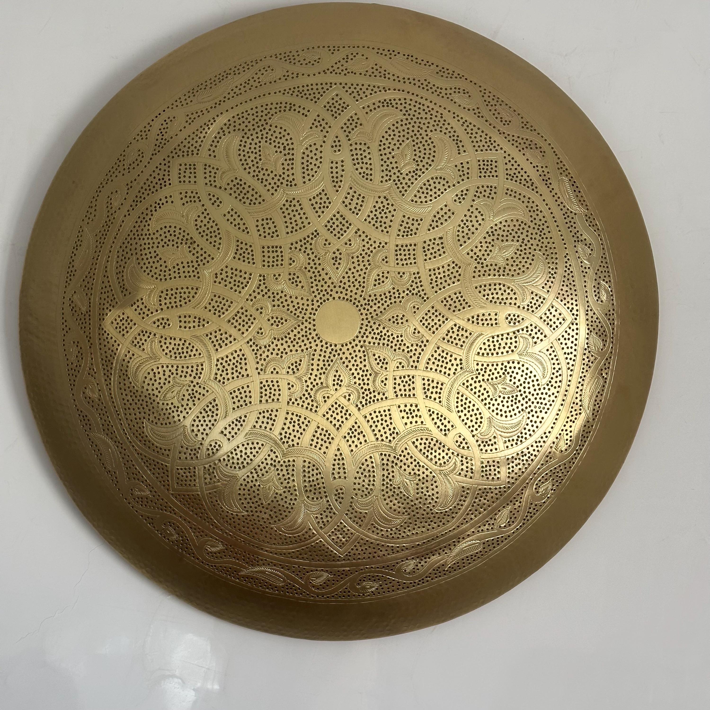 Handmade Round Brass Wall Light