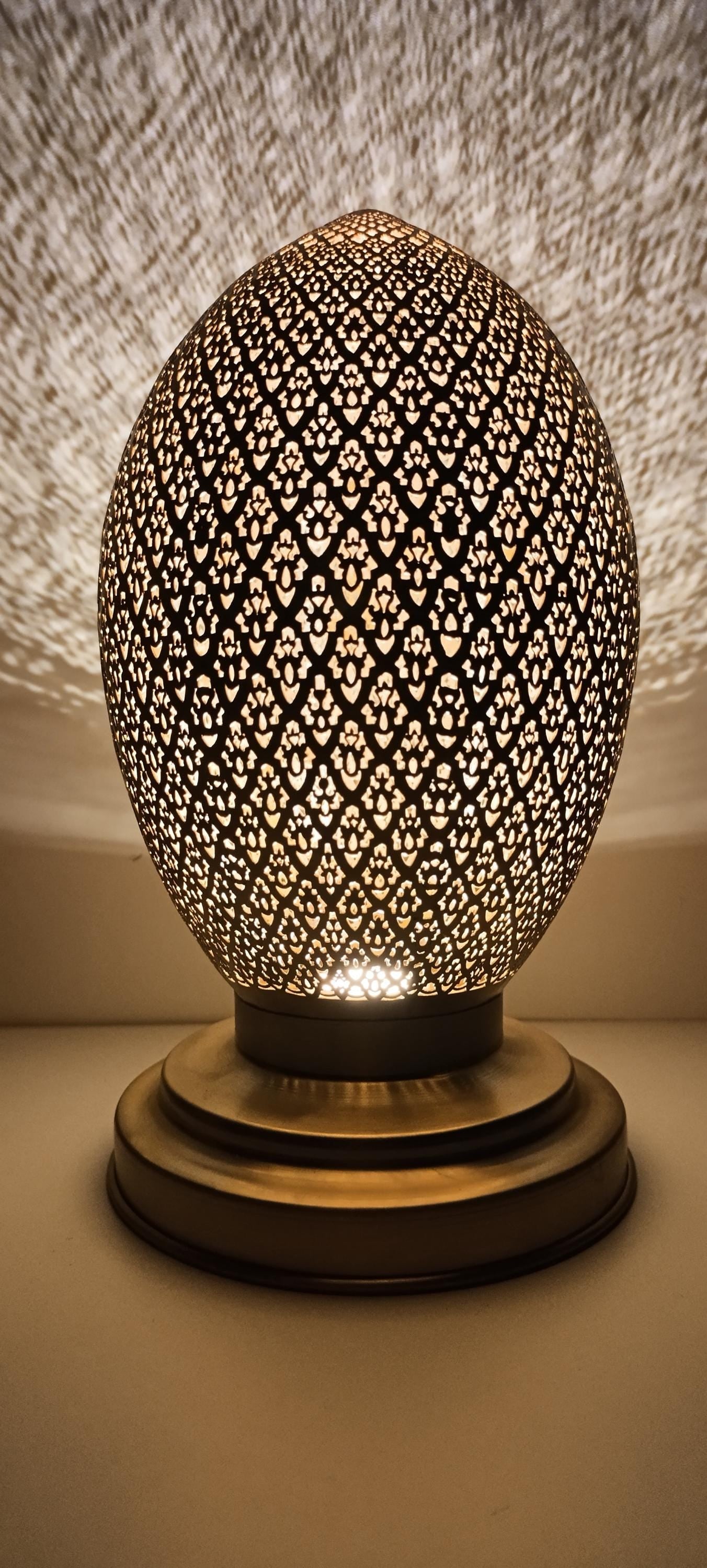 Moroccan Handcrafted Brass Table Lamp