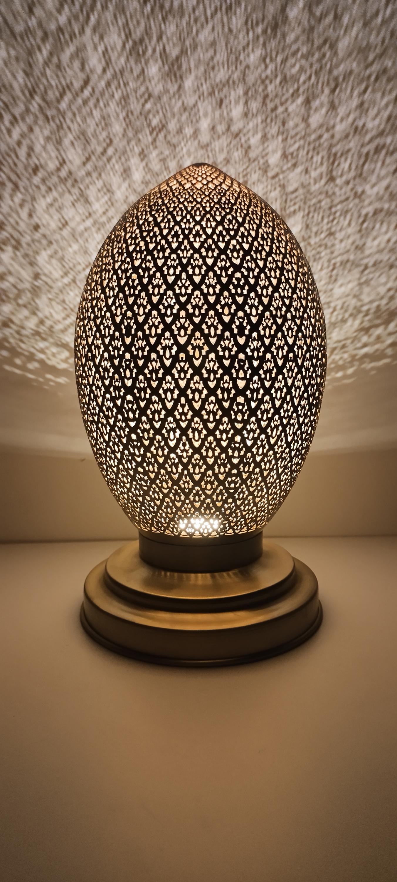 Moroccan Handcrafted Brass Table Lamp