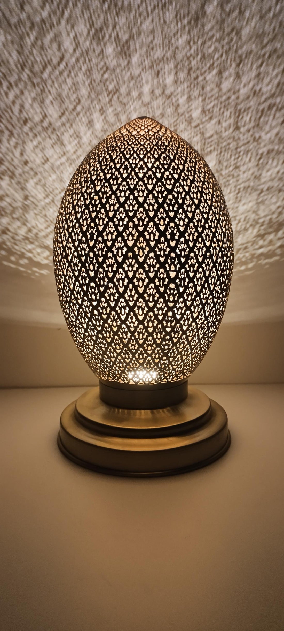 Moroccan Handcrafted Brass Table Lamp