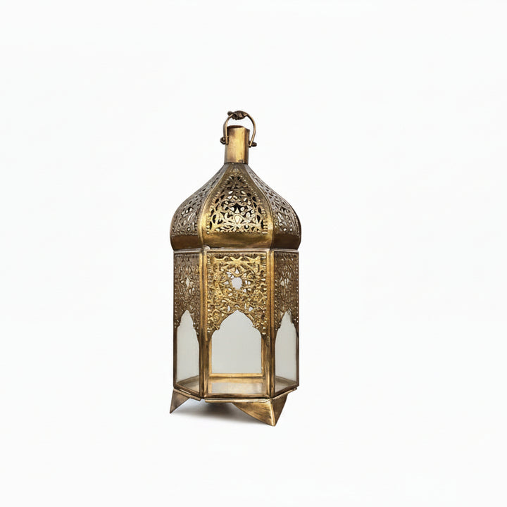 Medium Moroccan Clear Glass Candle Lantern