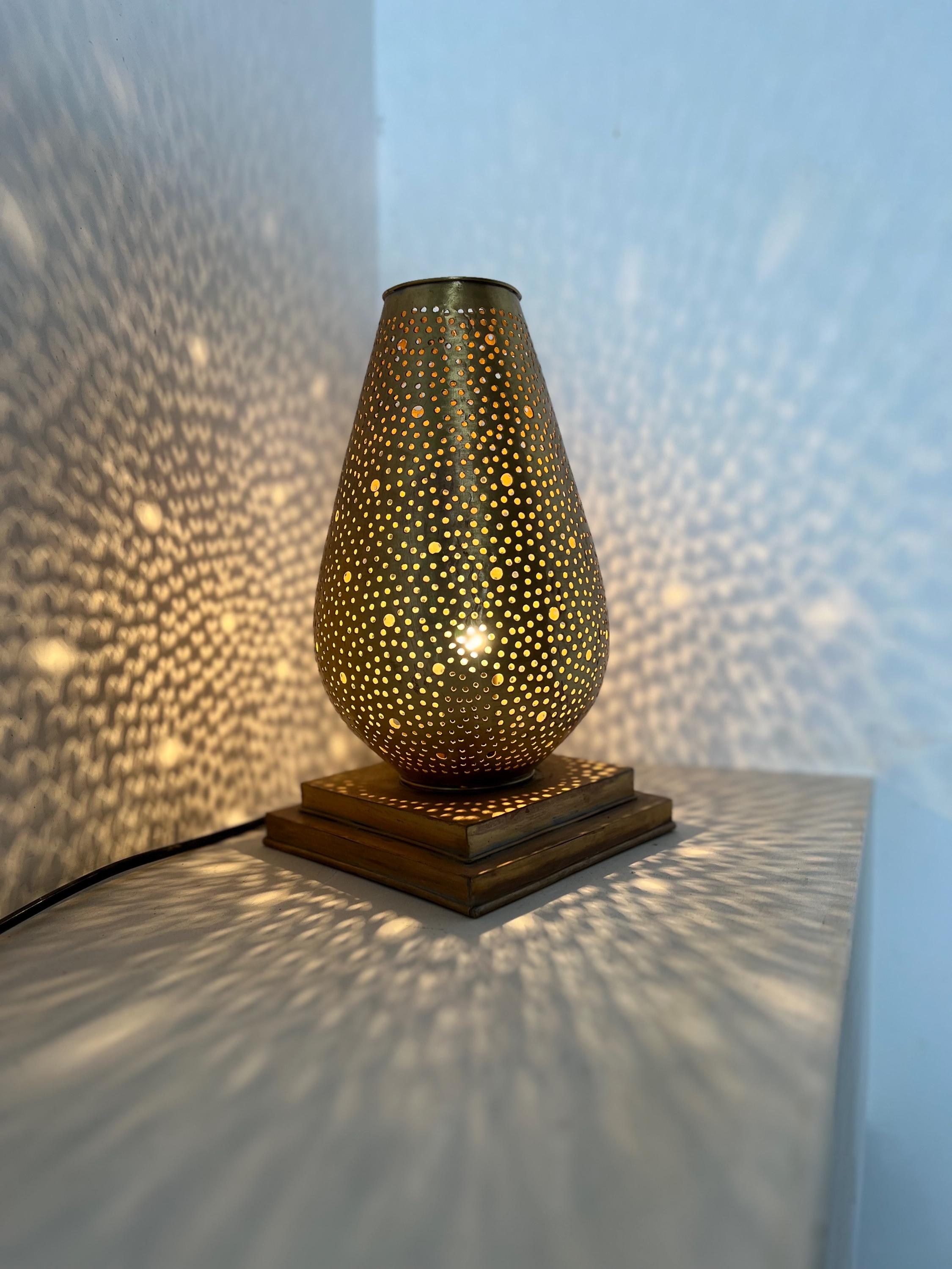 Moroccan Handcrafted Brass Floor Lamp
