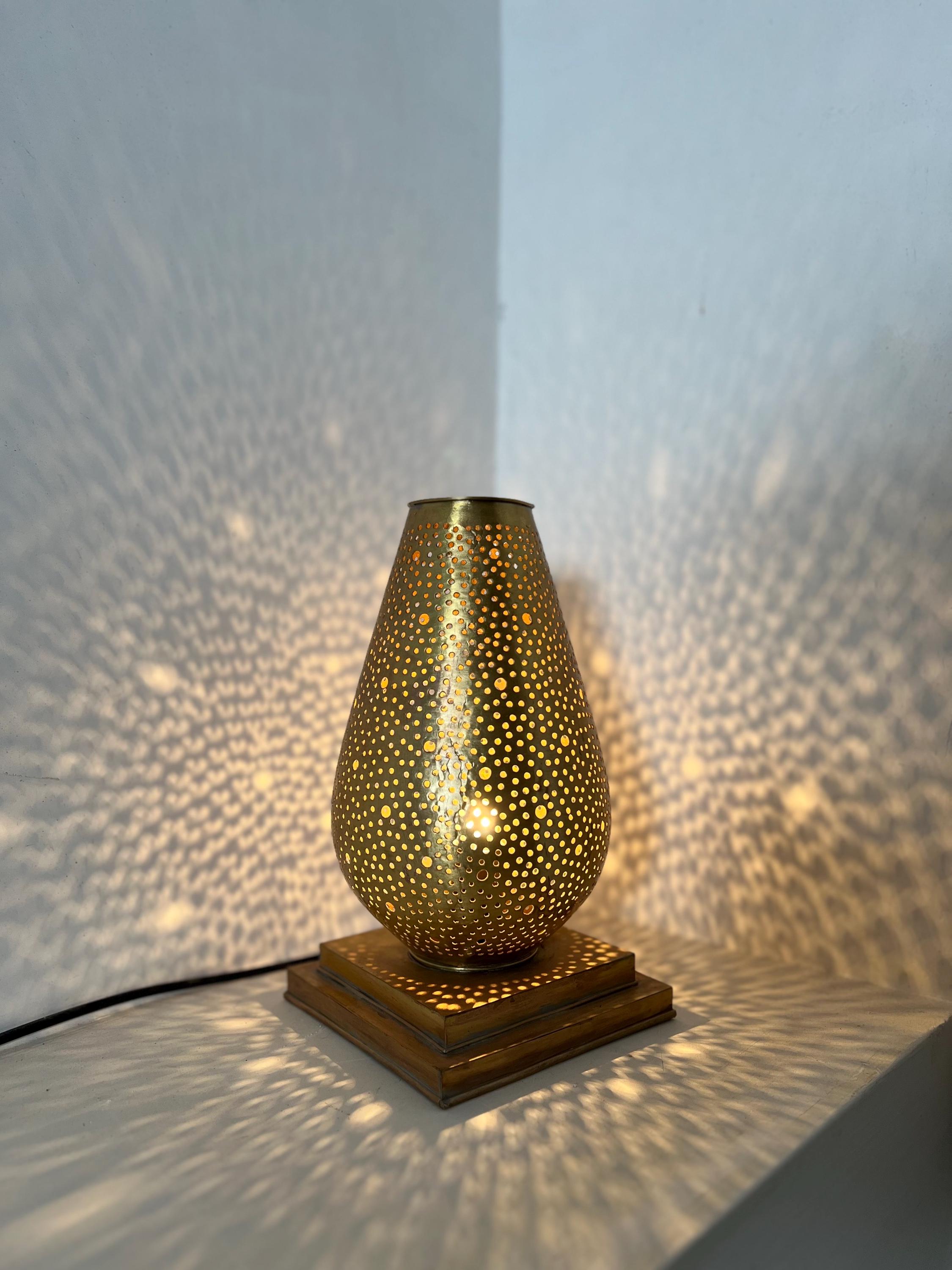Moroccan Handcrafted Brass Floor Lamp