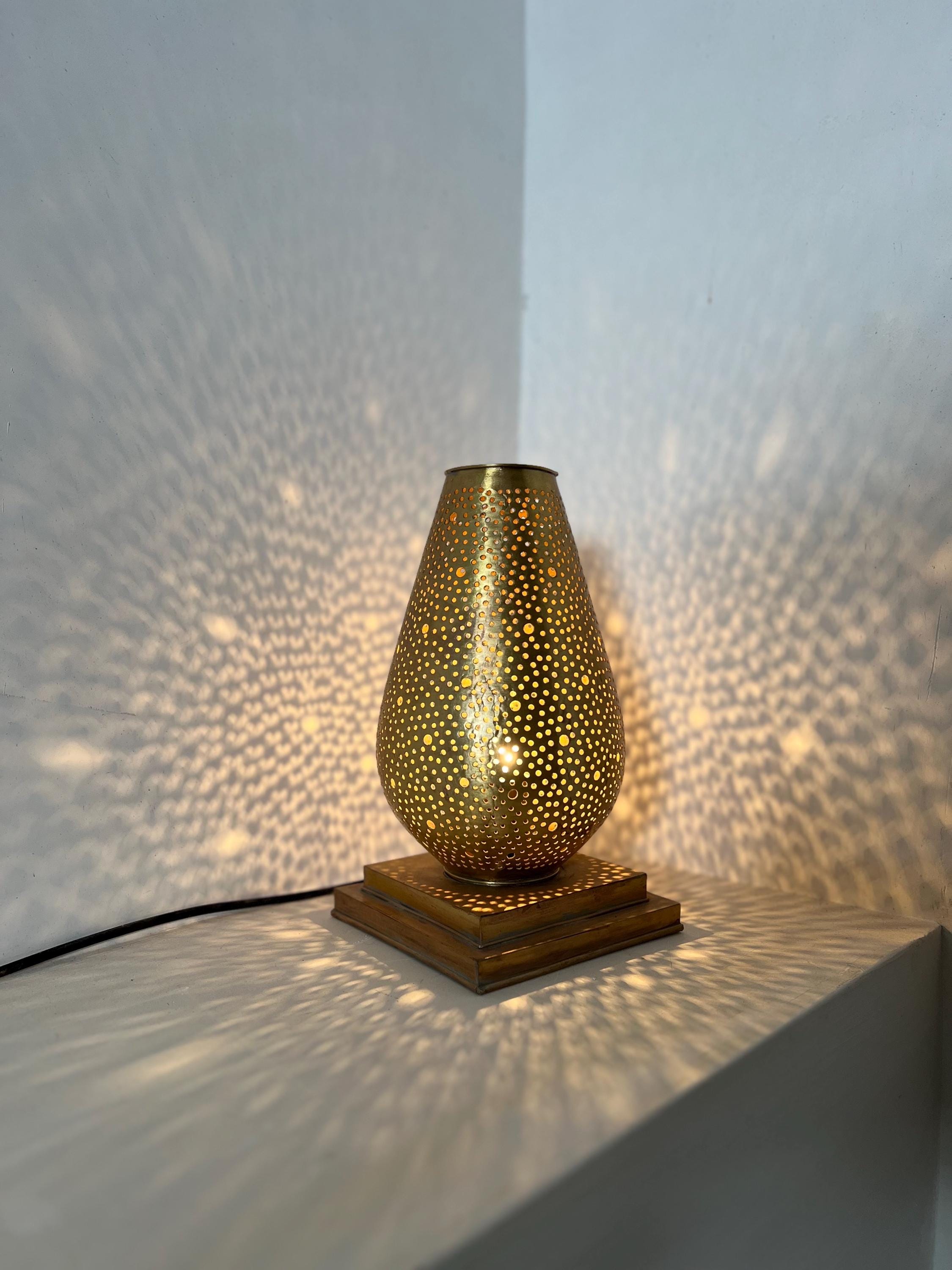 Moroccan Handcrafted Brass Floor Lamp