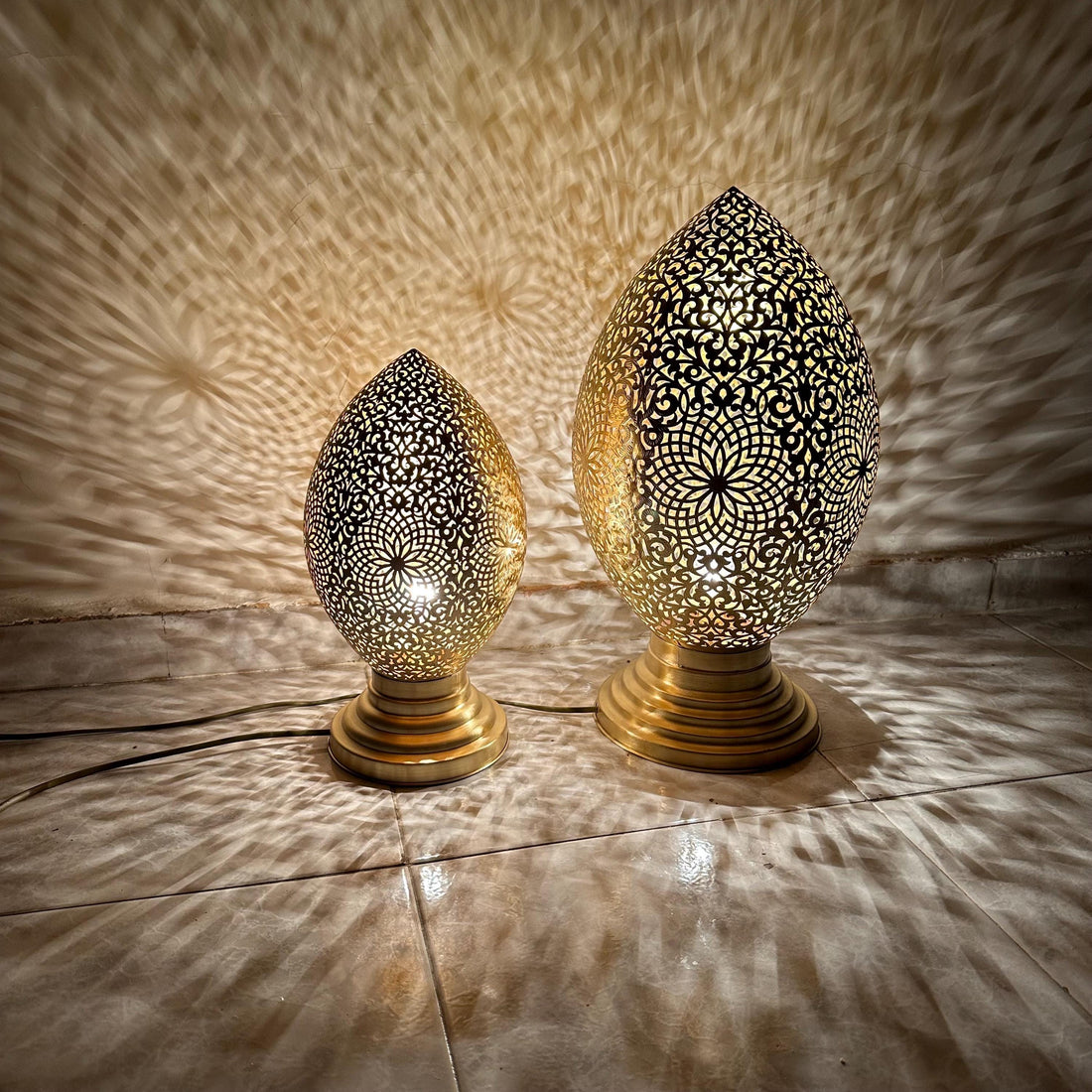 Handcrafted Moroccan Brass Table Lamp