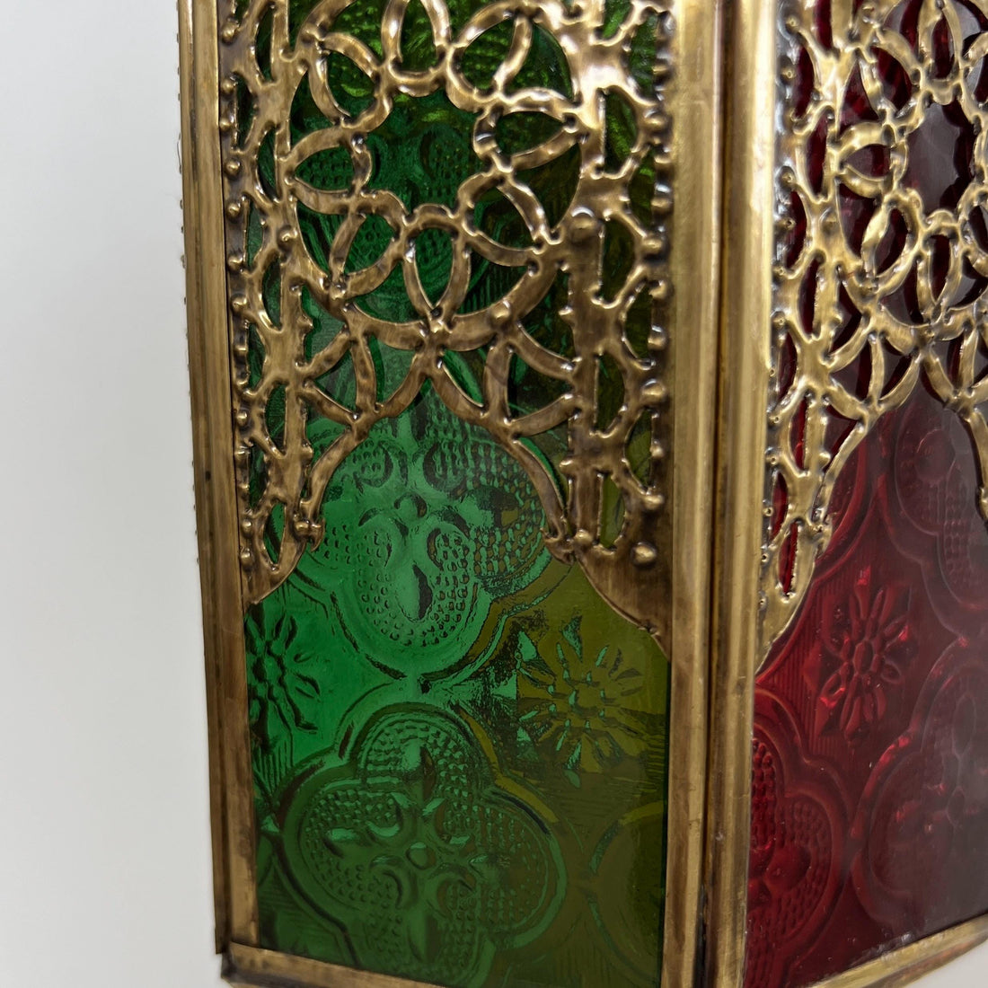Medium Moroccan Rainbow Glass Candle Lantern