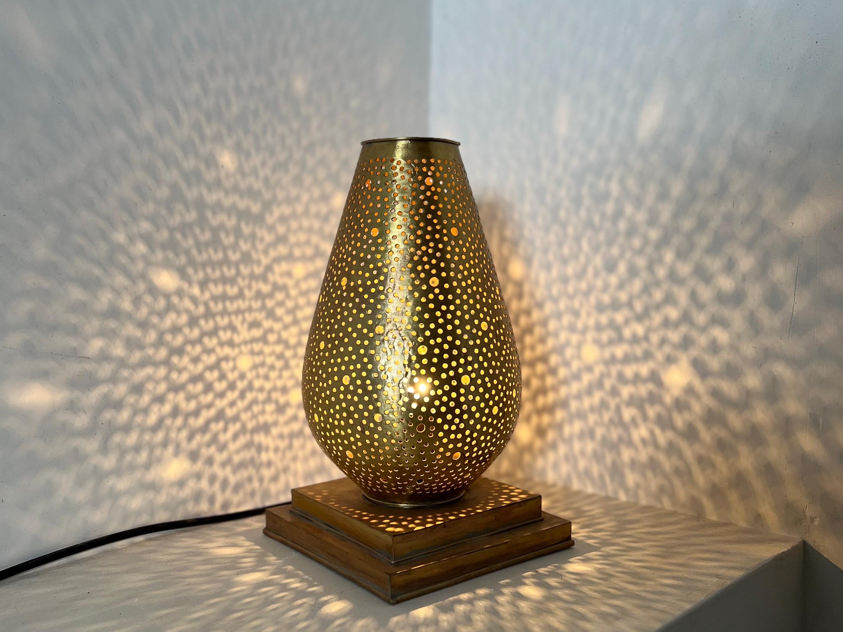 Moroccan Handcrafted Brass Floor Lamp