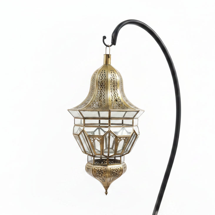 Large Moroccan Glass Hanging Lantern