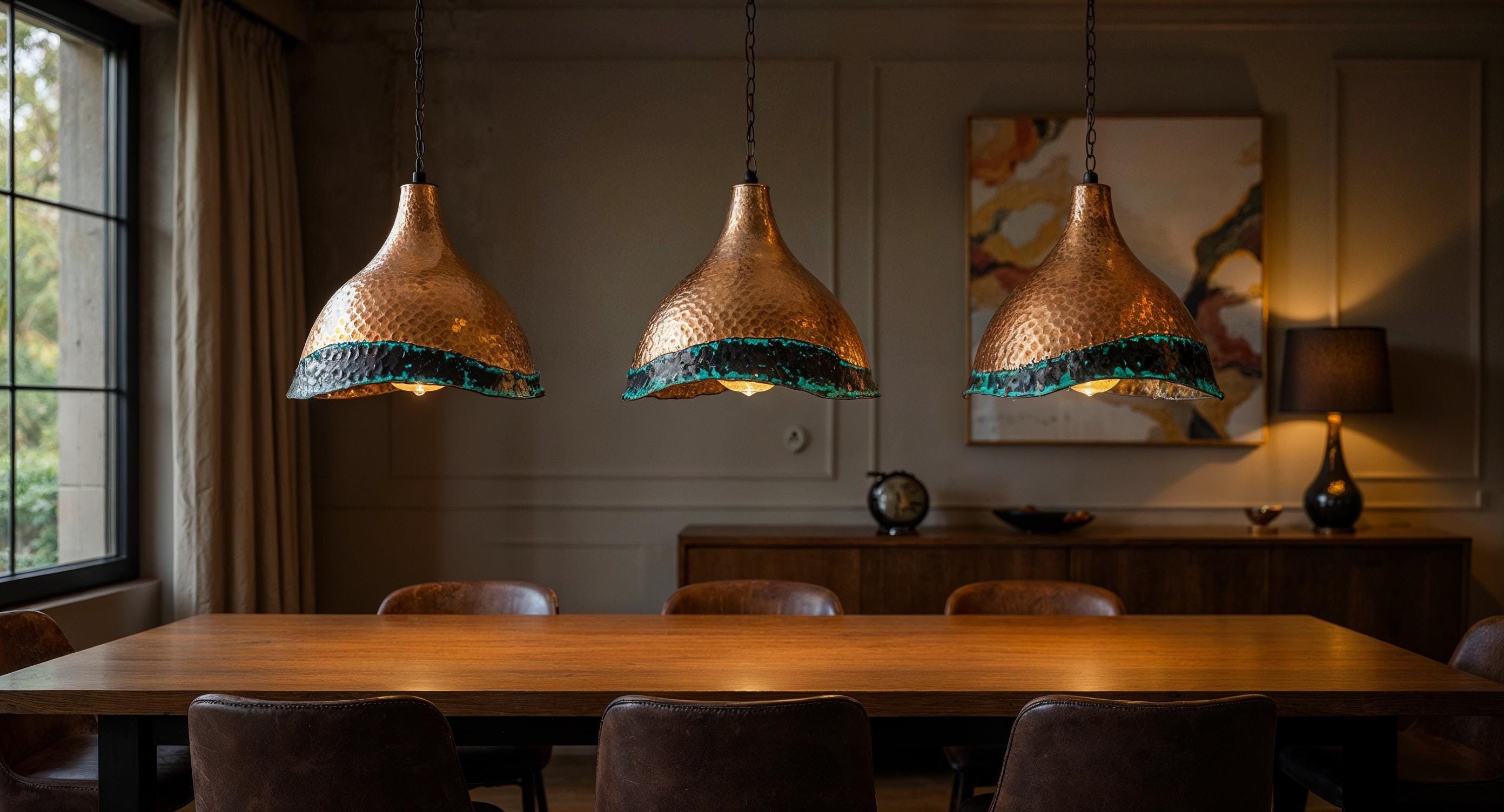 Handcrafted Hammered Brass Pendant Lamp – Moroccan Kitchen Ceiling Light