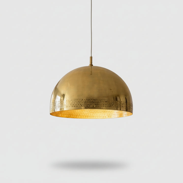 Gold Dome Pendant Lamp – Handmade Minimalist Ceiling Light