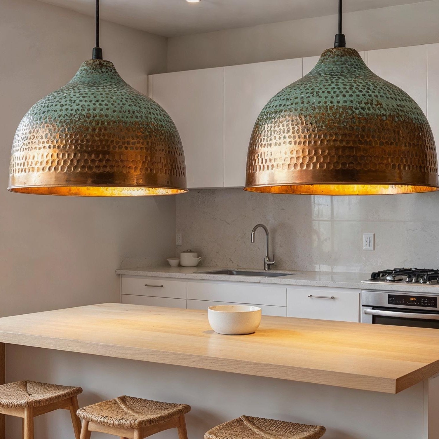 Handcrafted Brass Pendant Lamp – Vintage Moroccan Ceiling Light