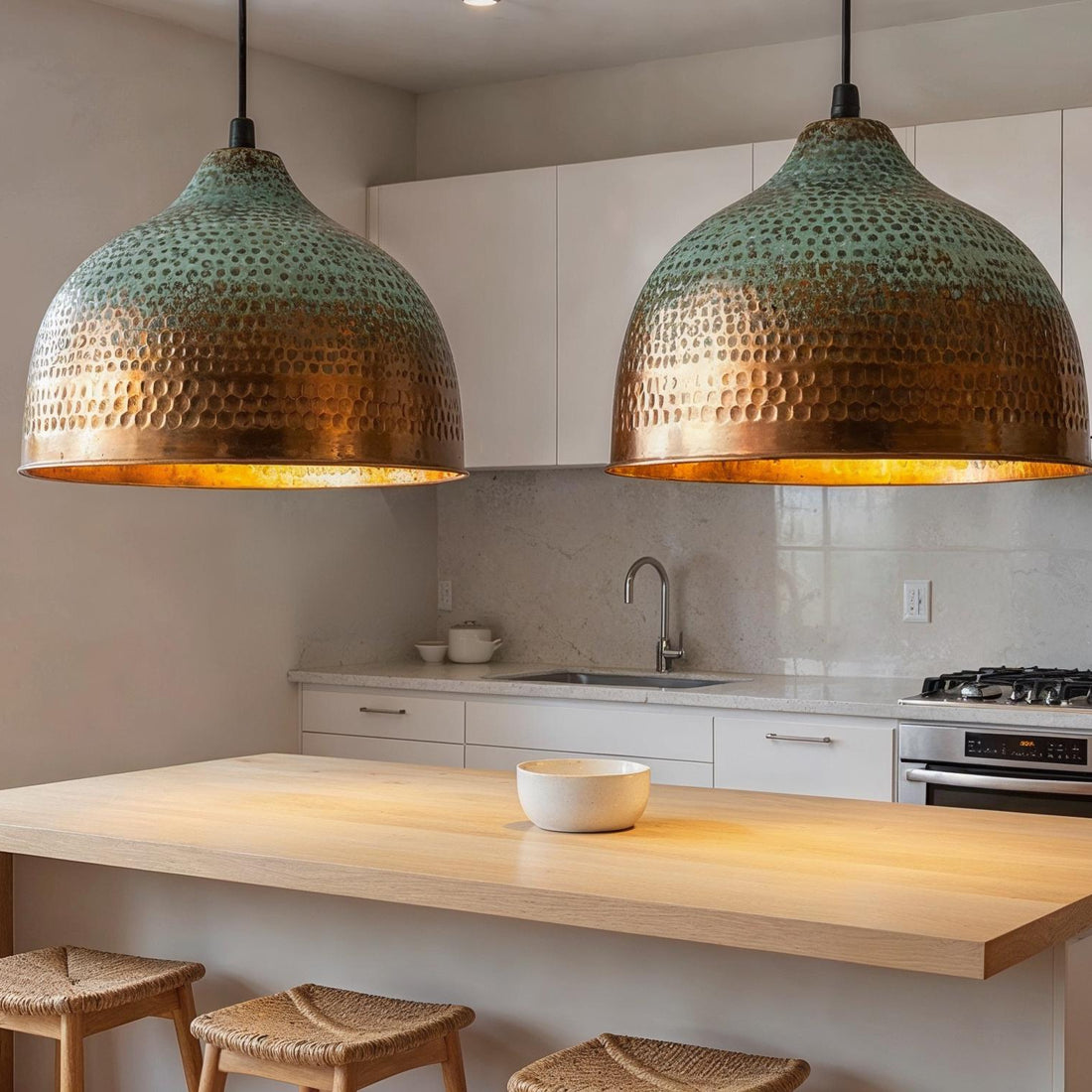 Handcrafted Brass Pendant Lamp – Vintage Moroccan Ceiling Light