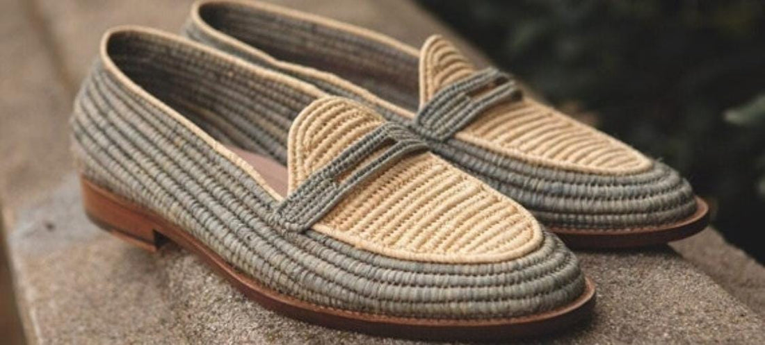 Classic Raffia Penny Loafers – Minimal Natural Style