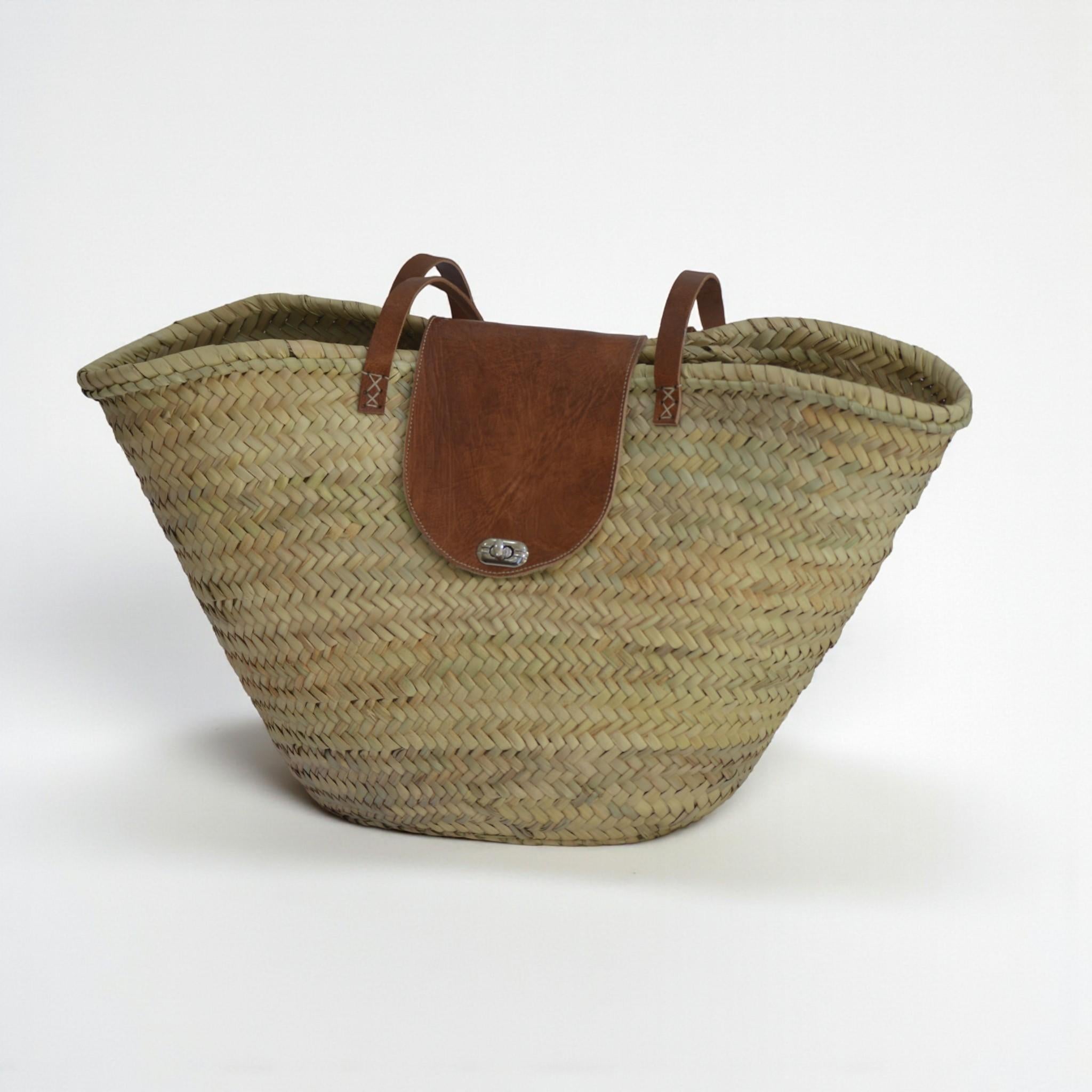 Classic Moroccan Straw Tote Bag