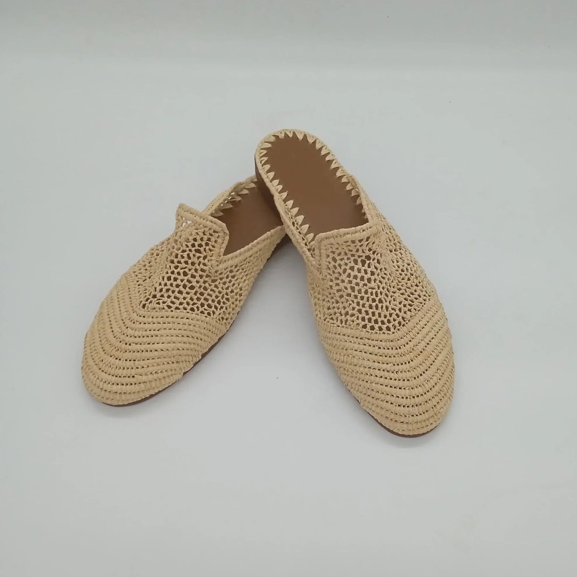 Handmade Raffia Slippers for Women