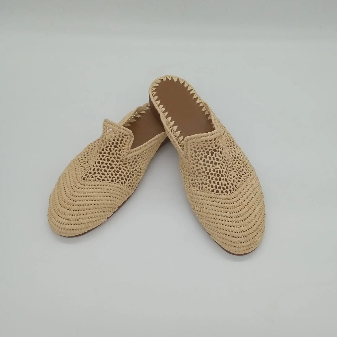 Handmade Raffia Slippers for Women