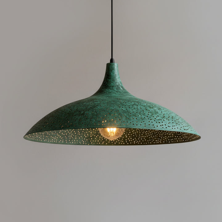 Brass Green Pendant Lamp – Moroccan Minimalist Ceiling Light