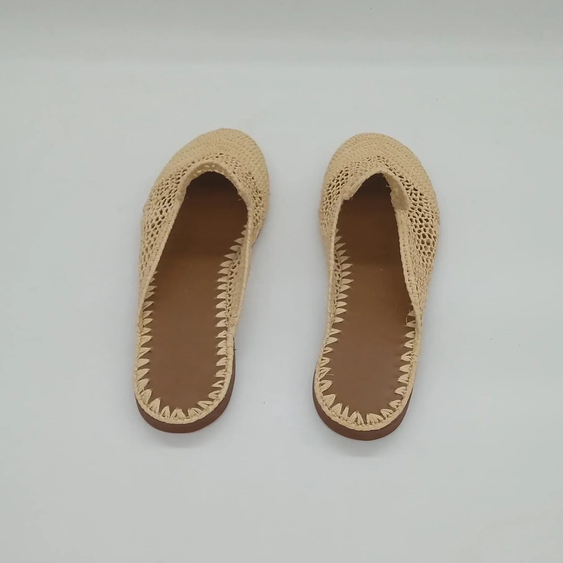Handmade Raffia Slippers for Women