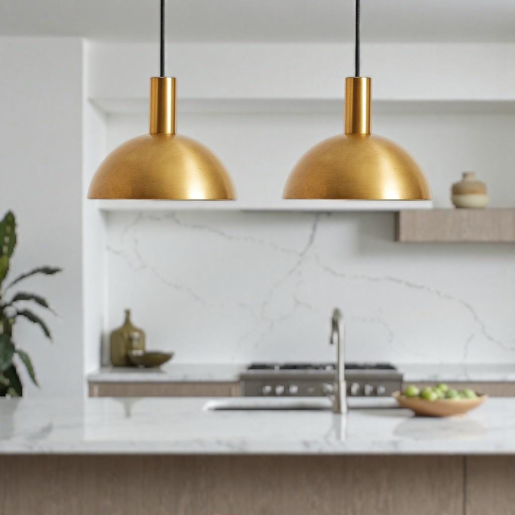 Handmade Brass Cone Pendant Light