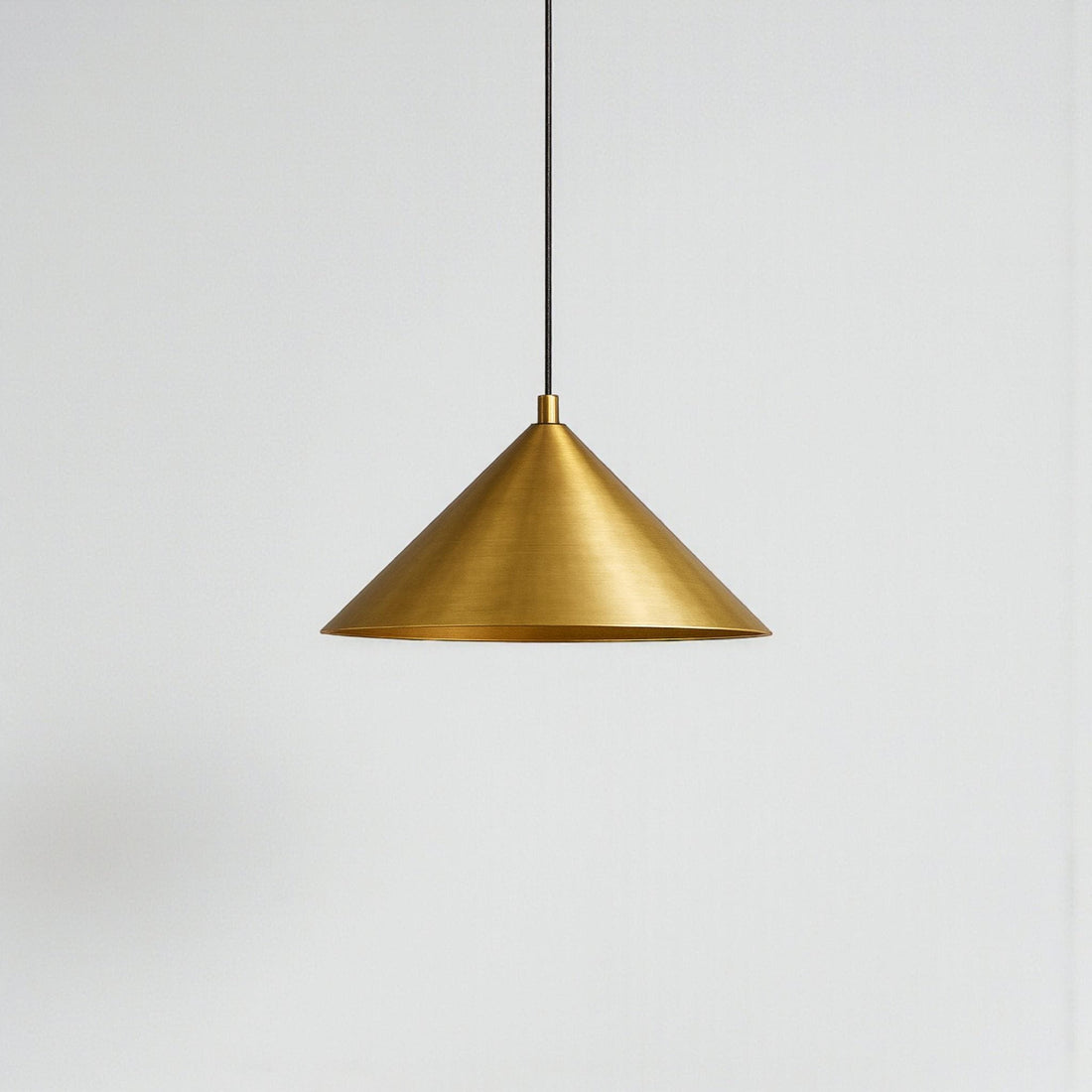 Hand Hammered Brass Cone Pendant Light