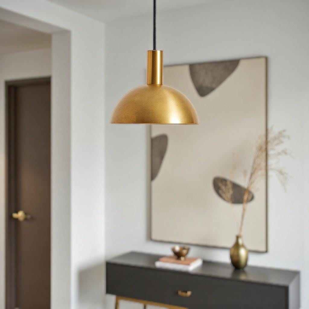 Handmade Brass Cone Pendant Light