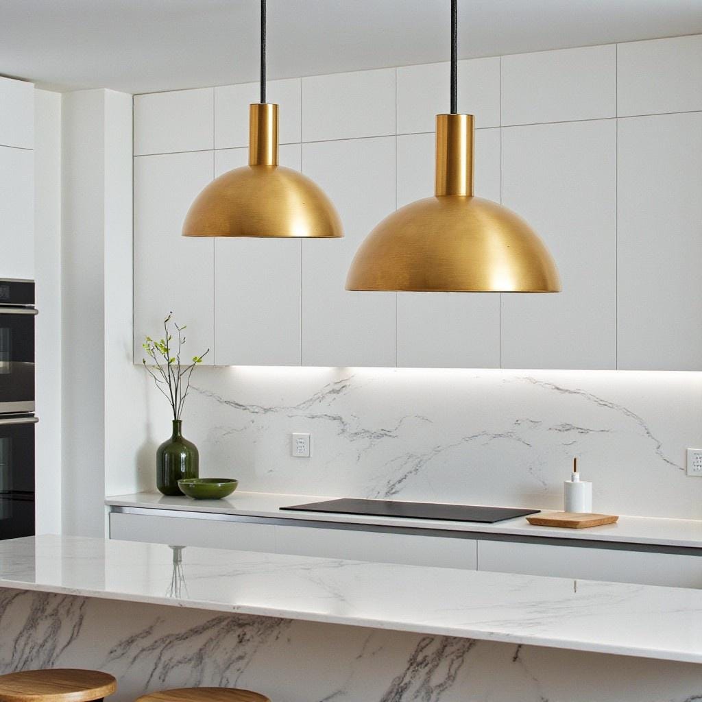 Handmade Brass Cone Pendant Light