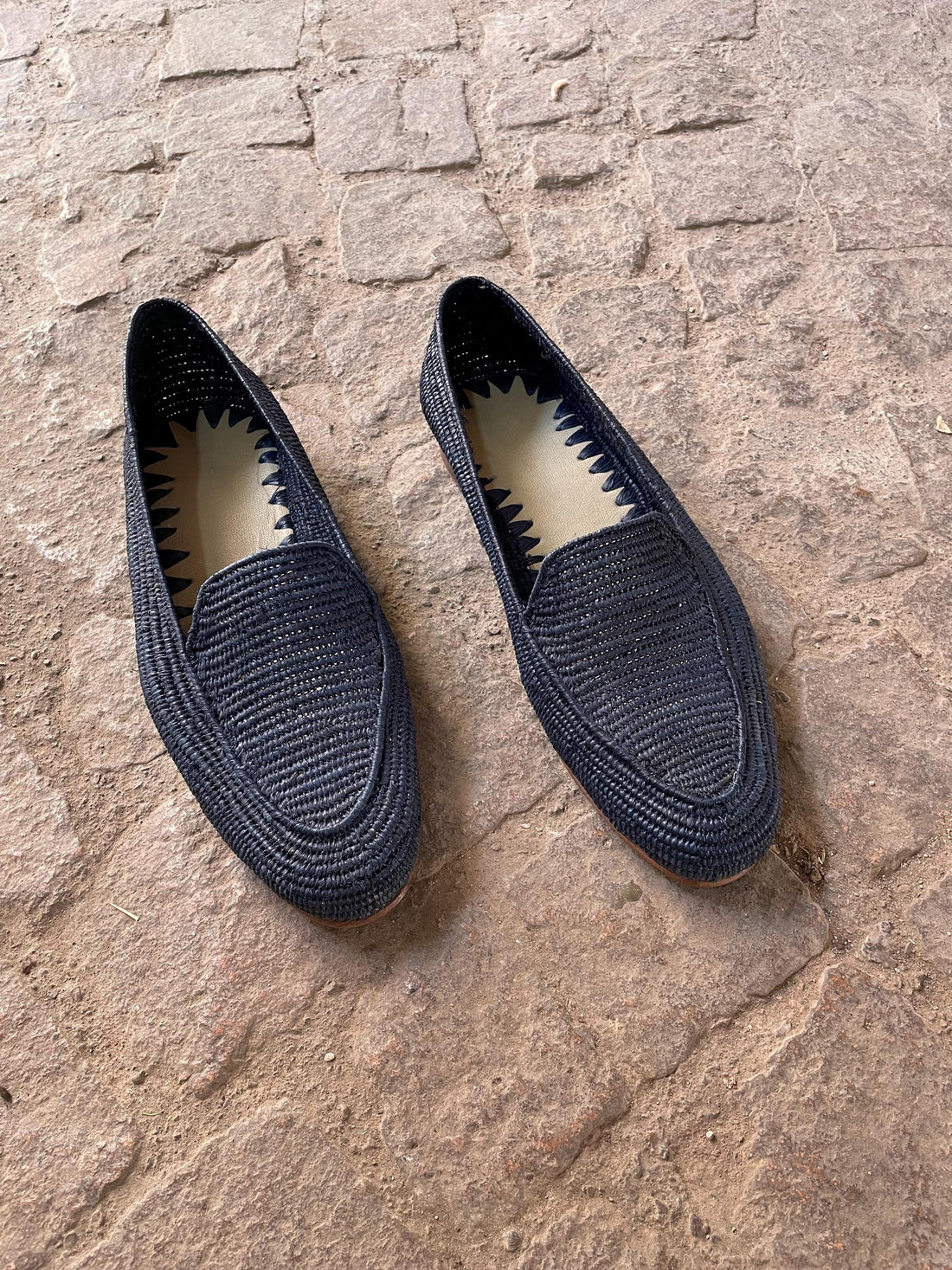 Handwoven Raffia Loafers – Lightweight Slip-On Shoes