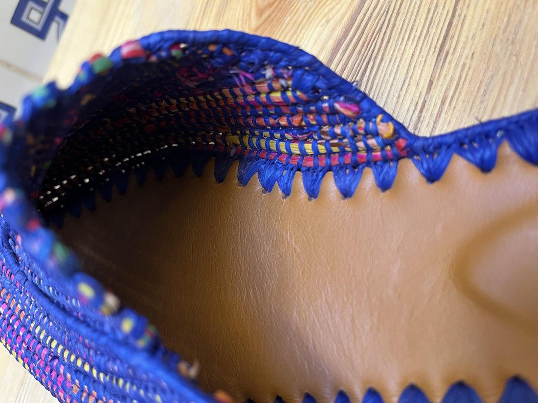 Raffia Sandal Mules with Leather Lining