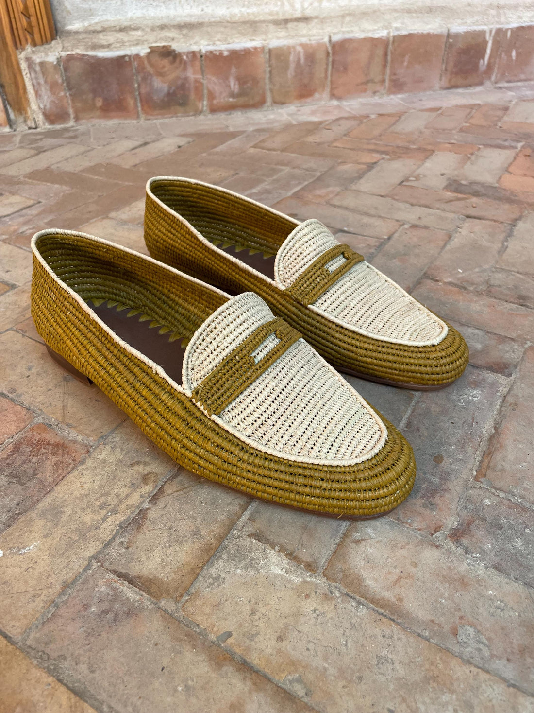Classic Raffia Penny Loafers – Minimal Natural Style