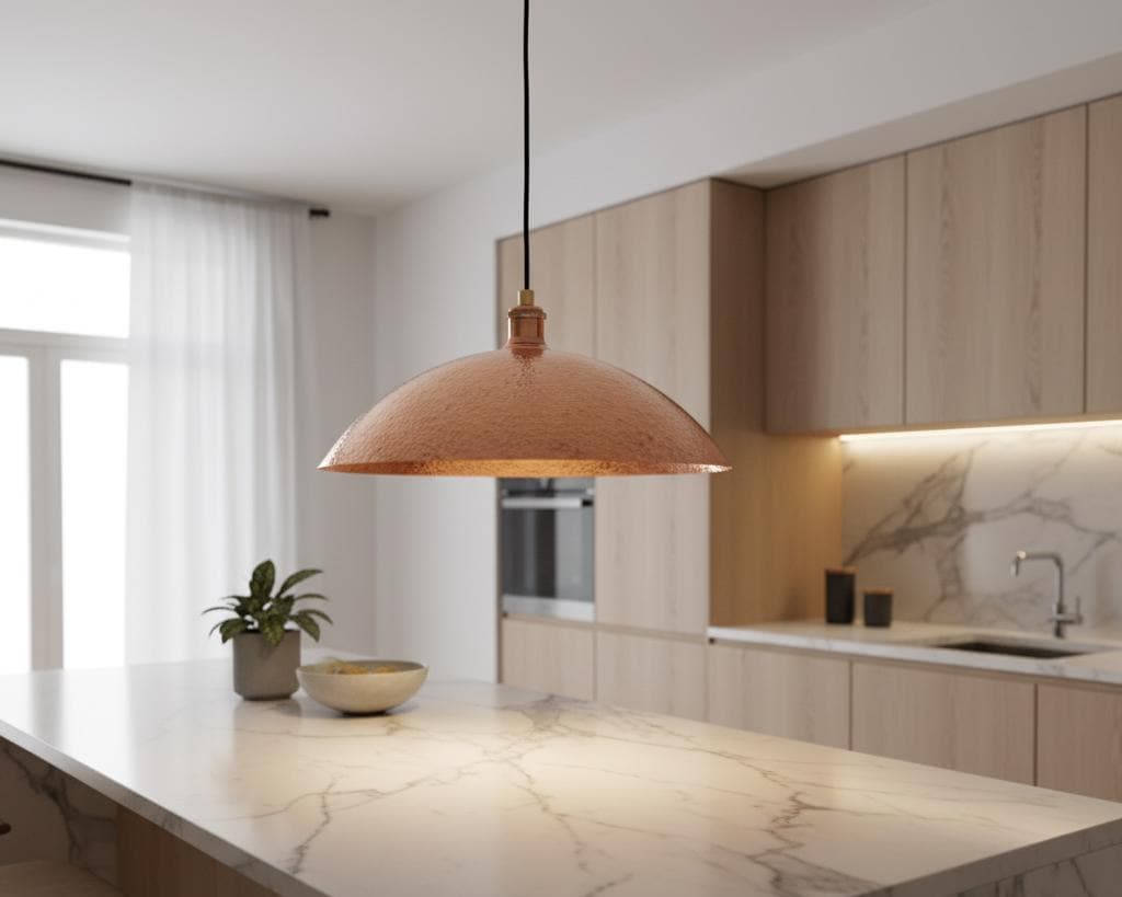 Handmade Hammered Copper Dome Pendant Light