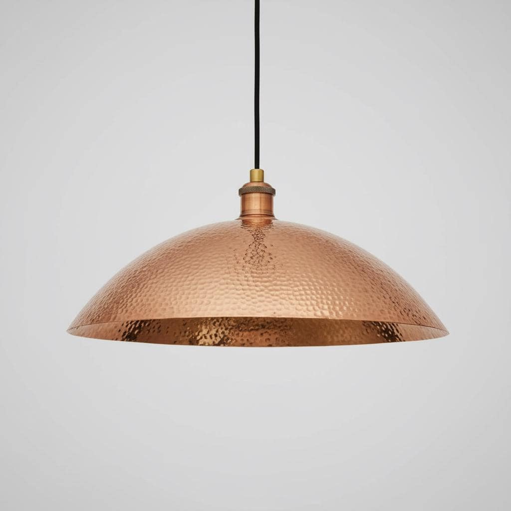 Handmade Hammered Copper Dome Pendant Light