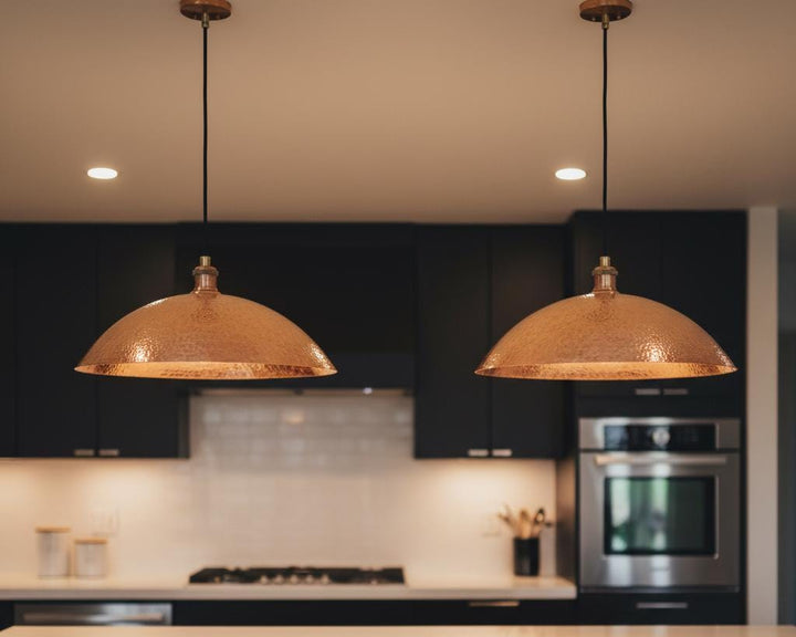 Handmade Hammered Copper Dome Pendant Light