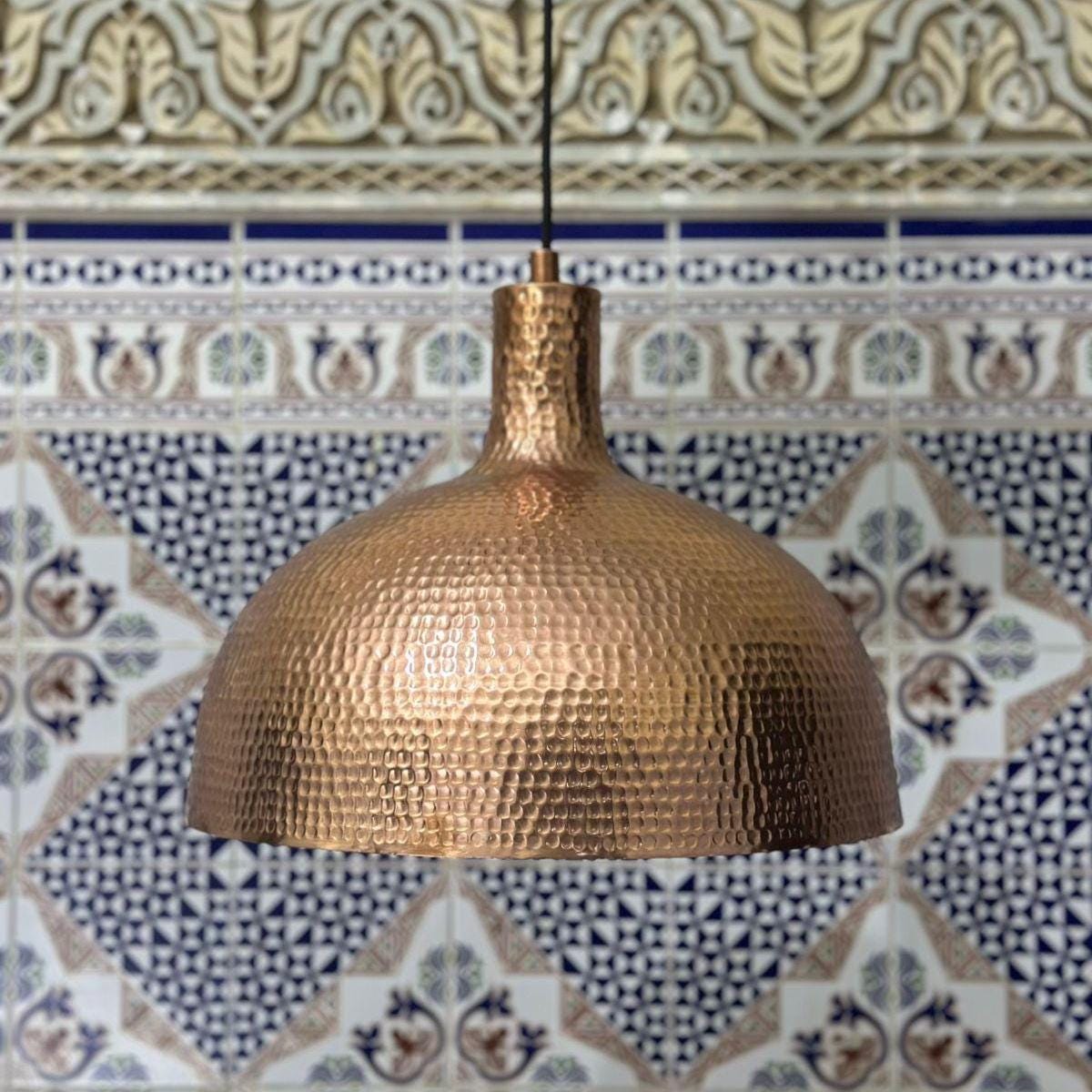 Handmade Hammered Copper Pendant Light