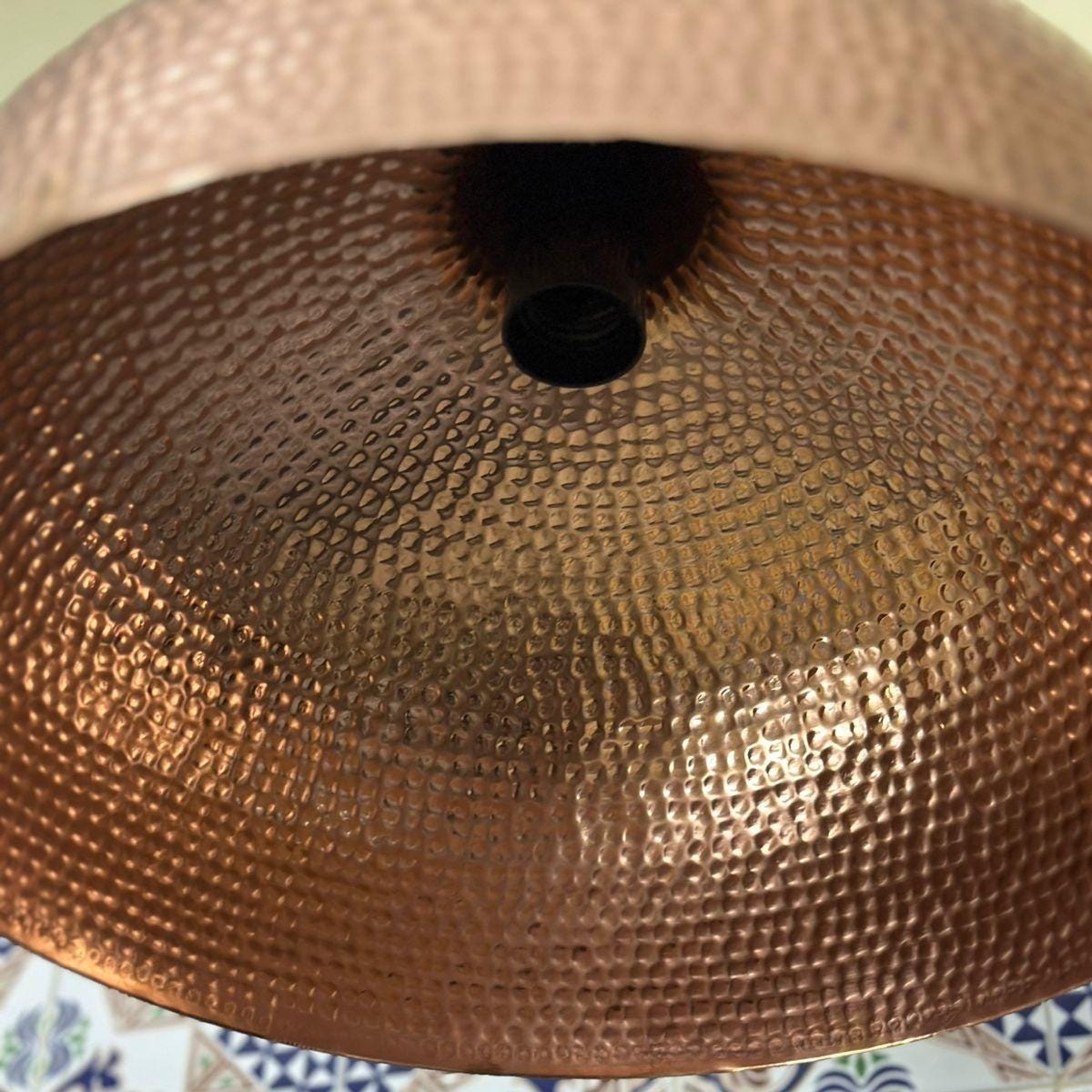 Handmade Hammered Copper Pendant Light