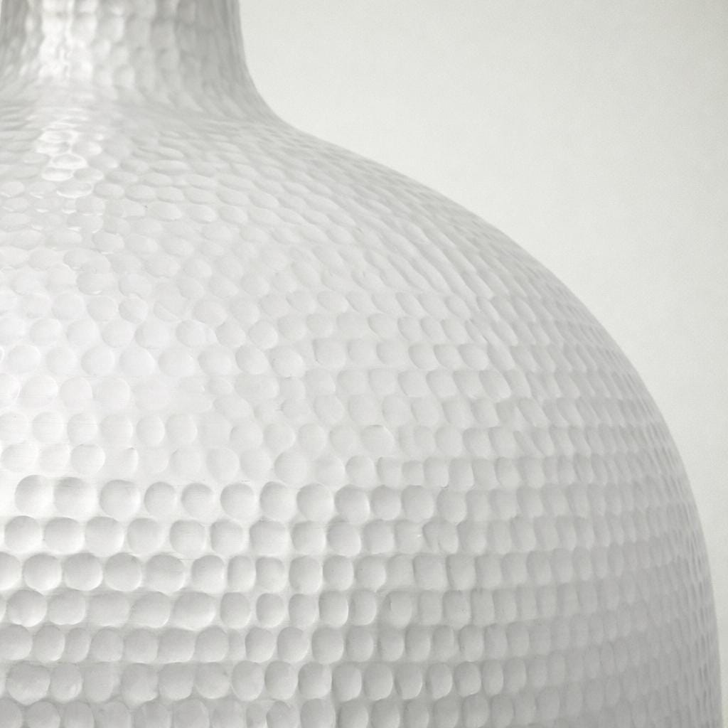 White Painted Brass Dome Pendant Light