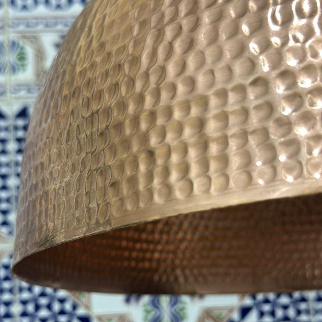 Handmade Hammered Copper Pendant Light