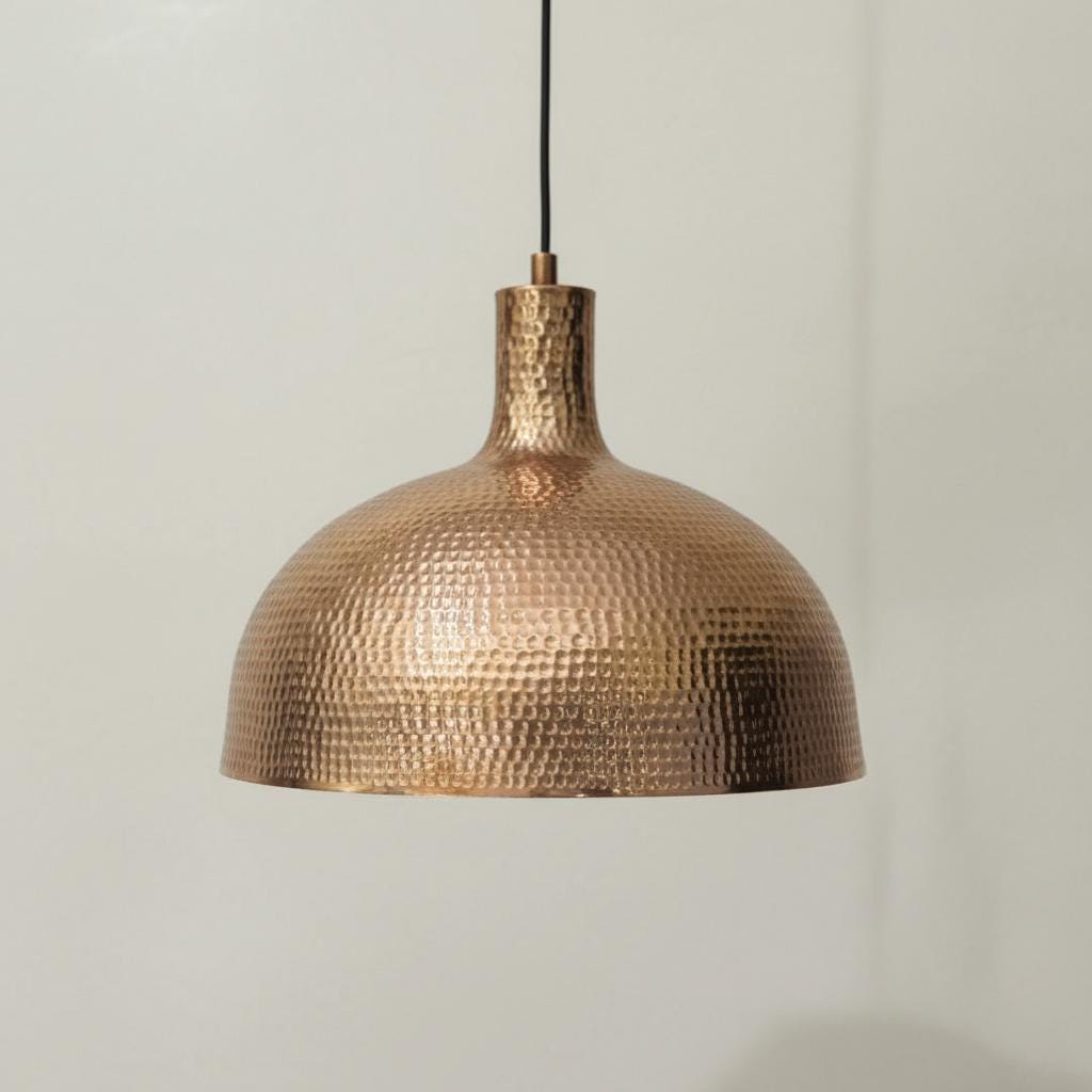 Handmade Hammered Copper Pendant Light