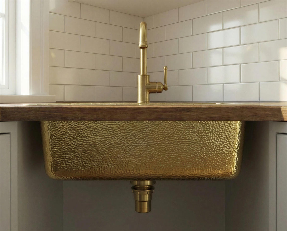 Hammered Brass Kitchen Sink