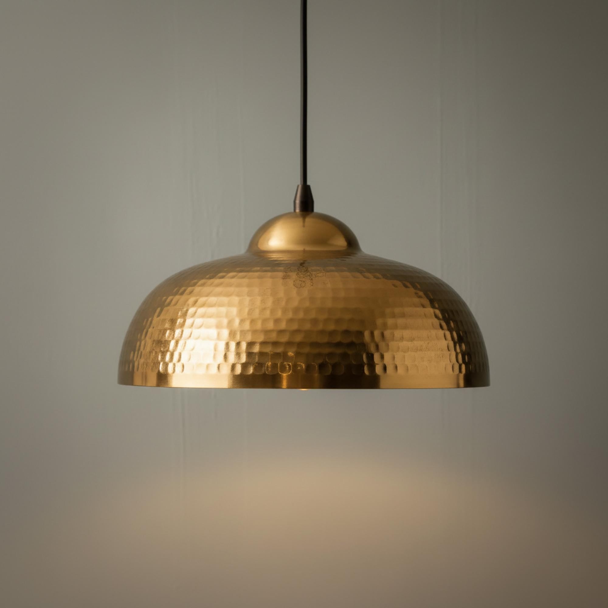 Hammered Brass Kitchen Island Pendant Light