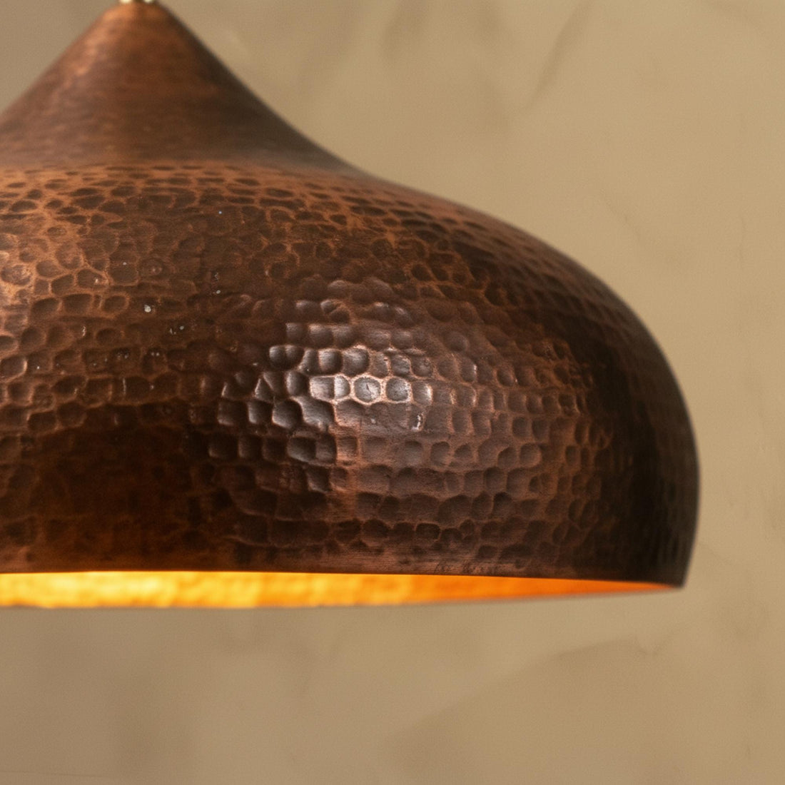 Hammered Copper Kitchen Island Pendant Light