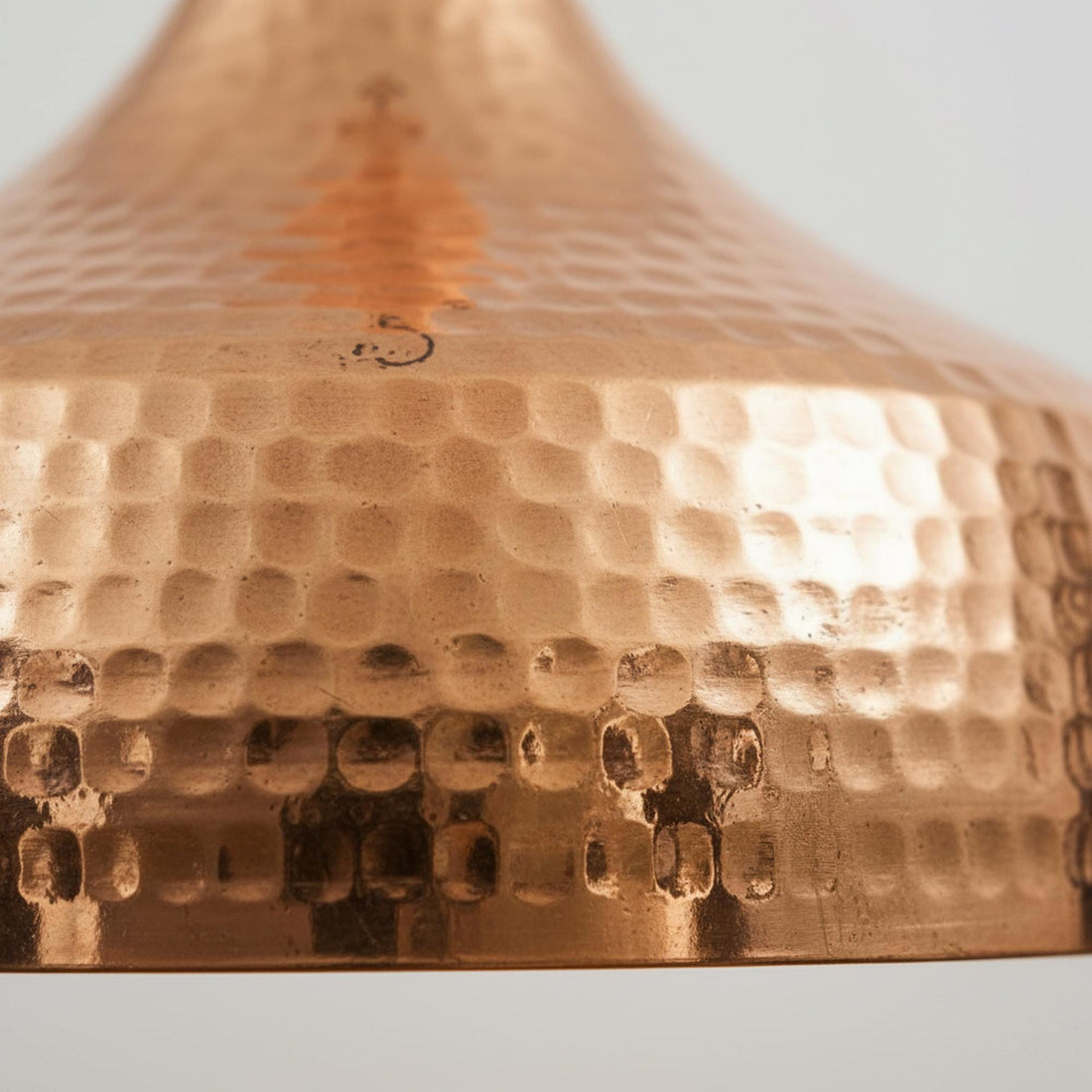 Hammered Copper Bell Pendant Light