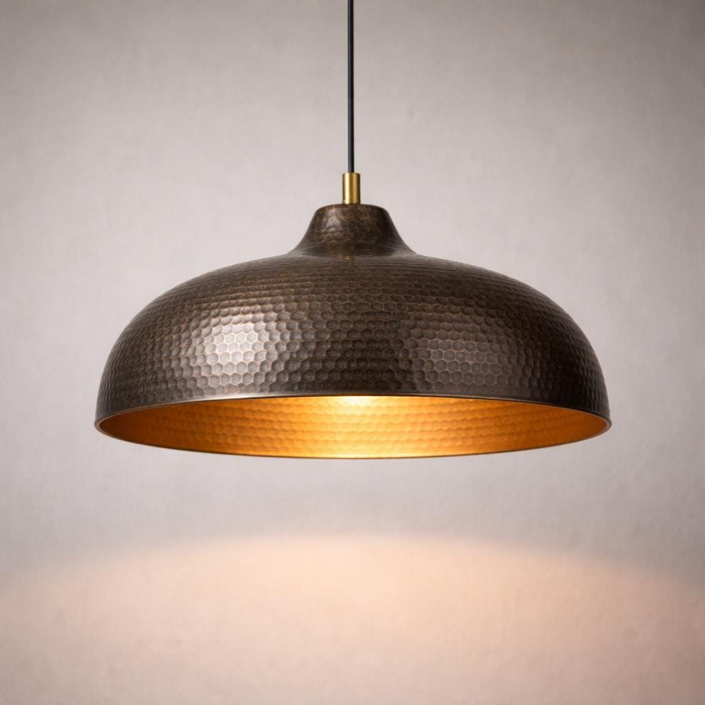 Moroccan Bronze Dome Pendant Light
