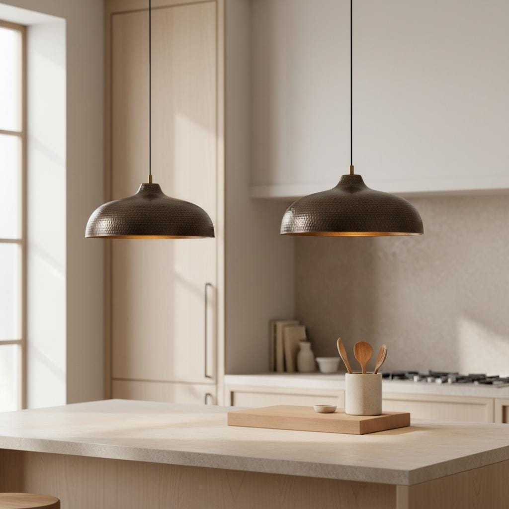 Moroccan Bronze Dome Pendant Light