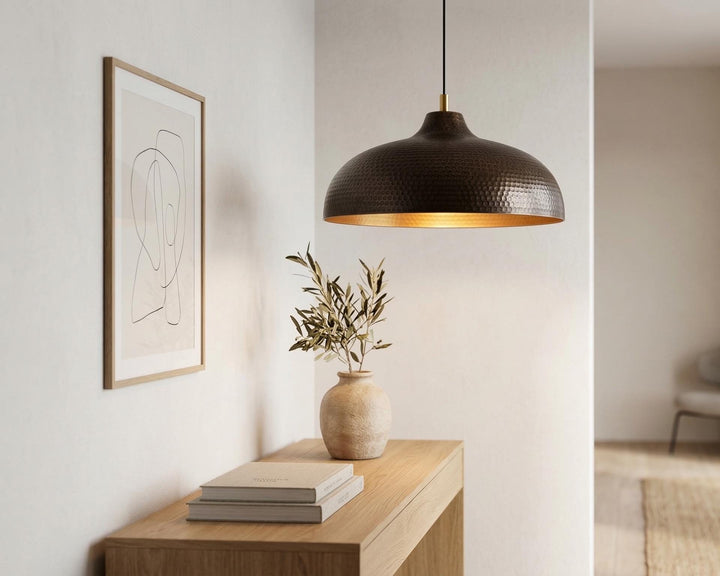 Moroccan Bronze Dome Pendant Light