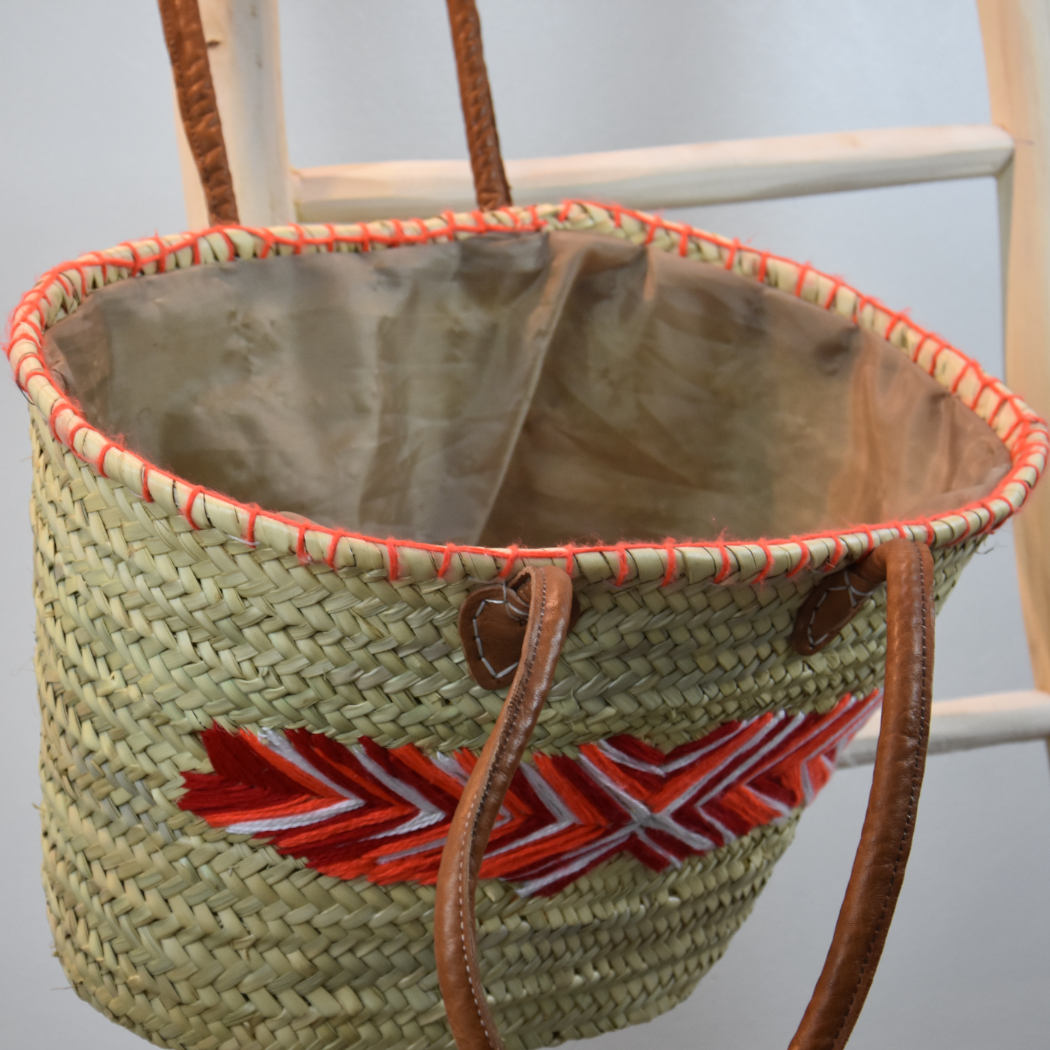 Moroccan Tribal Straw Beach Bag
