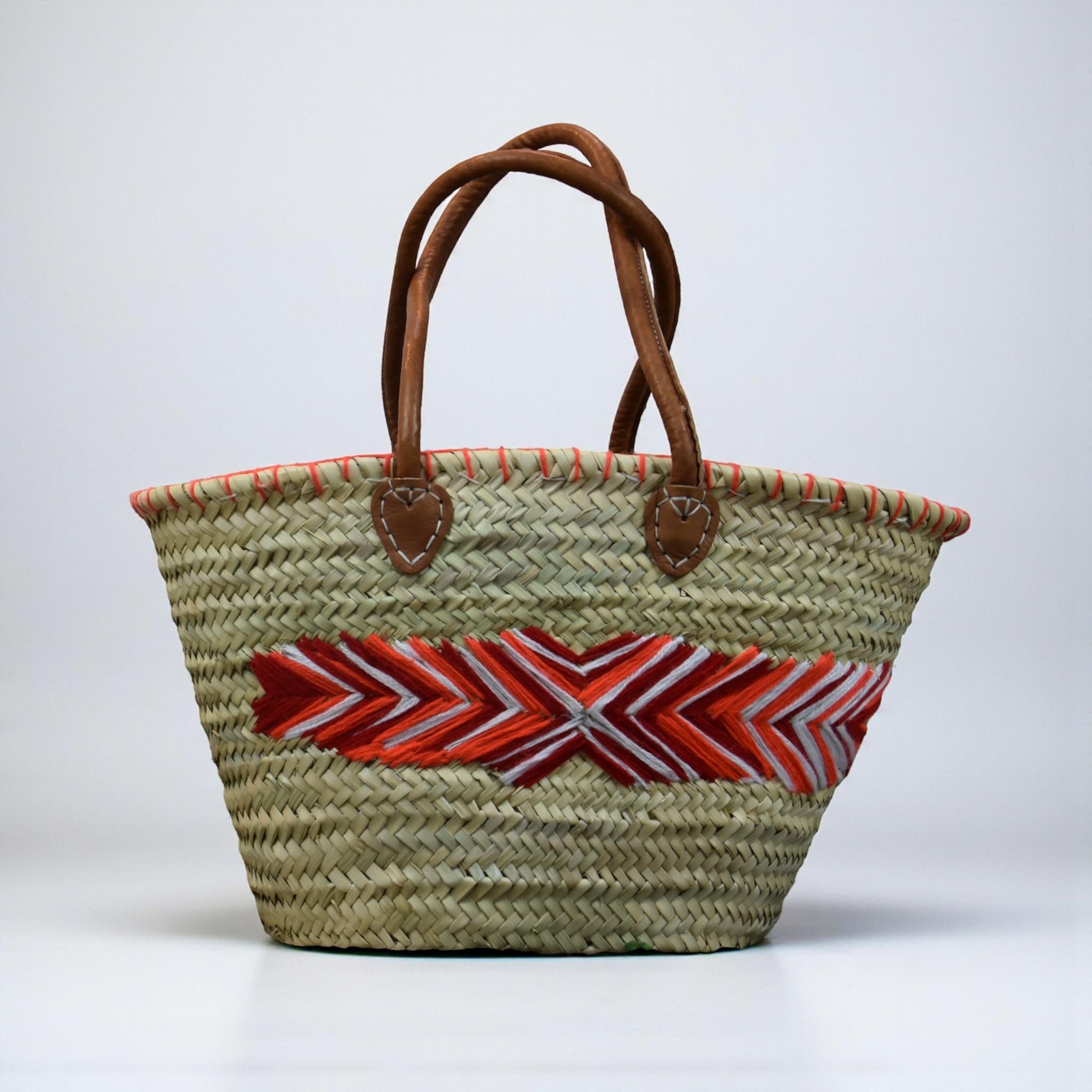 Moroccan Tribal Straw Beach Bag
